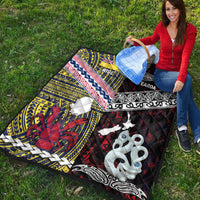 New Zealand And Niue Premium Quilt Together - Red LT8 - Polynesian Pride