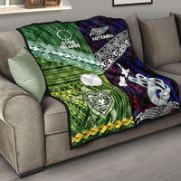 New Zealand And Cook Islands Premium Quilt Together - Purple LT8 - Polynesian Pride