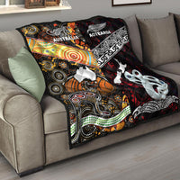 New Zealand Maori Aotearoa And Australia Aboriginal Premium Quilt Together - Red LT8 - Polynesian Pride