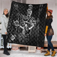 Hawaii Premium Quilt - King Of Hawaii With Hawaiian Girls White Version - Polynesian Pride