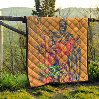 Hawaii Premium Quilt - King Of Hawaii With Hawaiian Girls - Polynesian Pride