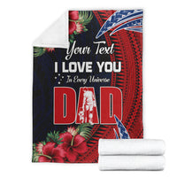 (Custom Personalised) Samoa Fathers Day Premium Blanket Polynesian Best Dad Ever LT13 - Polynesian Pride