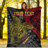 (Custom Personalised) Papua New Guinea Premium Blanket Raggiana Birds Of Paradise Happy 47th Independence Day LT13 White - Polynesian Pride