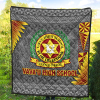 Tonga Vava'u High School Premium Quilt Simplified Version - Grey LT8 - Polynesian Pride