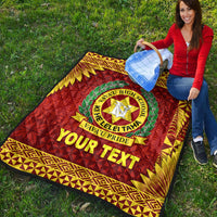 (Custom Personalised) Tonga Vava'u High School Premium Quilt Simplified Version - Maroon LT8 - Polynesian Pride