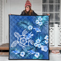 Hawaii Turtle Tropical Flower Polynesian Premium Quilt - Anna Style - AH - Polynesian Pride