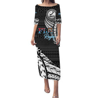(Custom Personalised) Fiji Rugby Bati Tapa Pattern Puletasi Dress - LT2 - Polynesian Pride