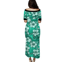 Polynesian Puletasi Dress Tropical Hibiscus Flower With Tapa Pattern Ver.02 LT14 - Polynesian Pride