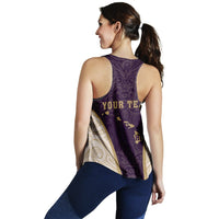 (Custom) Hawaii Kanaka Map Women's Racerback Tank Special Edition - James Style - Purple - Polynesian Pride