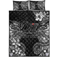 (Custom Personalised) Polynesian Fathers Day Quilt Bed Set I Love You In Every Universe - Black LT8 - Polynesian Pride