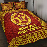 Tonga Niuafo'ou High School Quilt Bed Set Simplified Version LT8 Maroon - Polynesian Pride