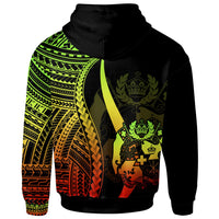 Tonga Zip up Hoodie Reggae Tentacle Tribal Pattern - Polynesian Pride