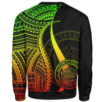 Palau Custom Personalised Sweatshirt - Reggae Polynesian Tentacle Tribal Pattern Crest - Polynesian Pride