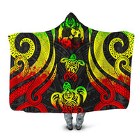 Tonga Hooded Blanket - Reggae Tentacle Turtle Hooded Blanket Reggae - Polynesian Pride
