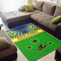 Malampa Province Area Rug Vanuatu Pig Tusk Polynesian Flag Style LT14 - Polynesian Pride