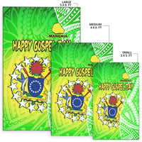 Happy Mangaia Gospel Day Area Rug Cook Islands Coat Of Arms Polynesian Pattern LT14 - Polynesian Pride