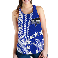 Cook Islands Pukapuka Polynesian Women Tank Top LT6 Blue - Polynesian Pride
