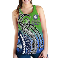 Marae Moana Cook Islands Marine Park Women Tank Top LT6 Green - Polynesian Pride