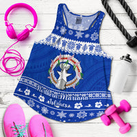 Northern Mariana Islands Christmas Women Racerback Tank Simple Style LT8 - Polynesian Pride