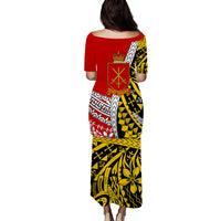 Tonga Terra Marique Tonga Puletaha Dress Red Polynesian Minimalist Style LT9 - Polynesian Pride