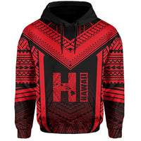 Hawaiian Kanaka Polynesian Hoodie Active Red - Polynesian Pride