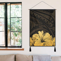 Royal Hibiscus Polynesian Tribal Golden Hanging Poster - AH - Polynesian Pride