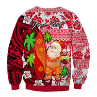 (Custom Personalised) Mele Kalikimaka Sweatshirt Christmas Hawaii with Santa Claus LT13 - Polynesian Pride