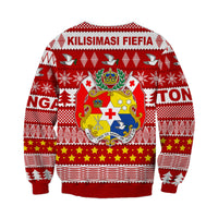Tonga Kilisimasi Fiefia Sweatshirt Merry Christmas with Tongan Pattern LT13 - Polynesian Pride