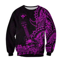 Hawaii Polynesian Sweatshirt Ukulele Purple LT13 - Polynesian Pride