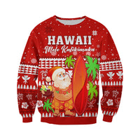 (Custom Personalised) Mele Kalikimaka Sweatshirt Santa Claus Hawaii Christmas LT13 - Polynesian Pride