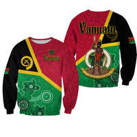 Vanuatu Sweatshirt Aboriginal Turtle Mix Sand Drawing LT13 Unisex Red - Polynesian Pride