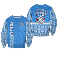 Apifo'ou College Sweatshirt Tongan Pattern AFC Lovers LT13 Unisex Blue - Polynesian Pride