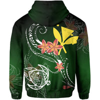 Hawaii Turtle Plumeria Polynesian Hoodie Luck Style - Polynesian Pride