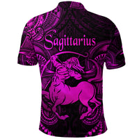 Sagittarius Zodiac Polynesian Polo Shirt Unique Style Pink LT8 - Polynesian Pride