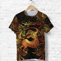 Sagittarius Zodiac Polynesian T Shirt Unique Style Gold LT8 - Polynesian Pride