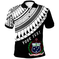Samoa Custom Polo Shirt Ginger Lei Pattern White Unisex White - Polynesian Pride