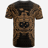 Samoa All T Shirt Samoa Coat Of Arms Map Polynesian Tattoo Gold - Polynesian Pride