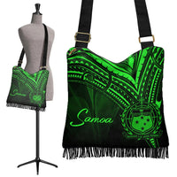 Samoa Boho Handbag - Green Color Cross Style - Polynesian Pride