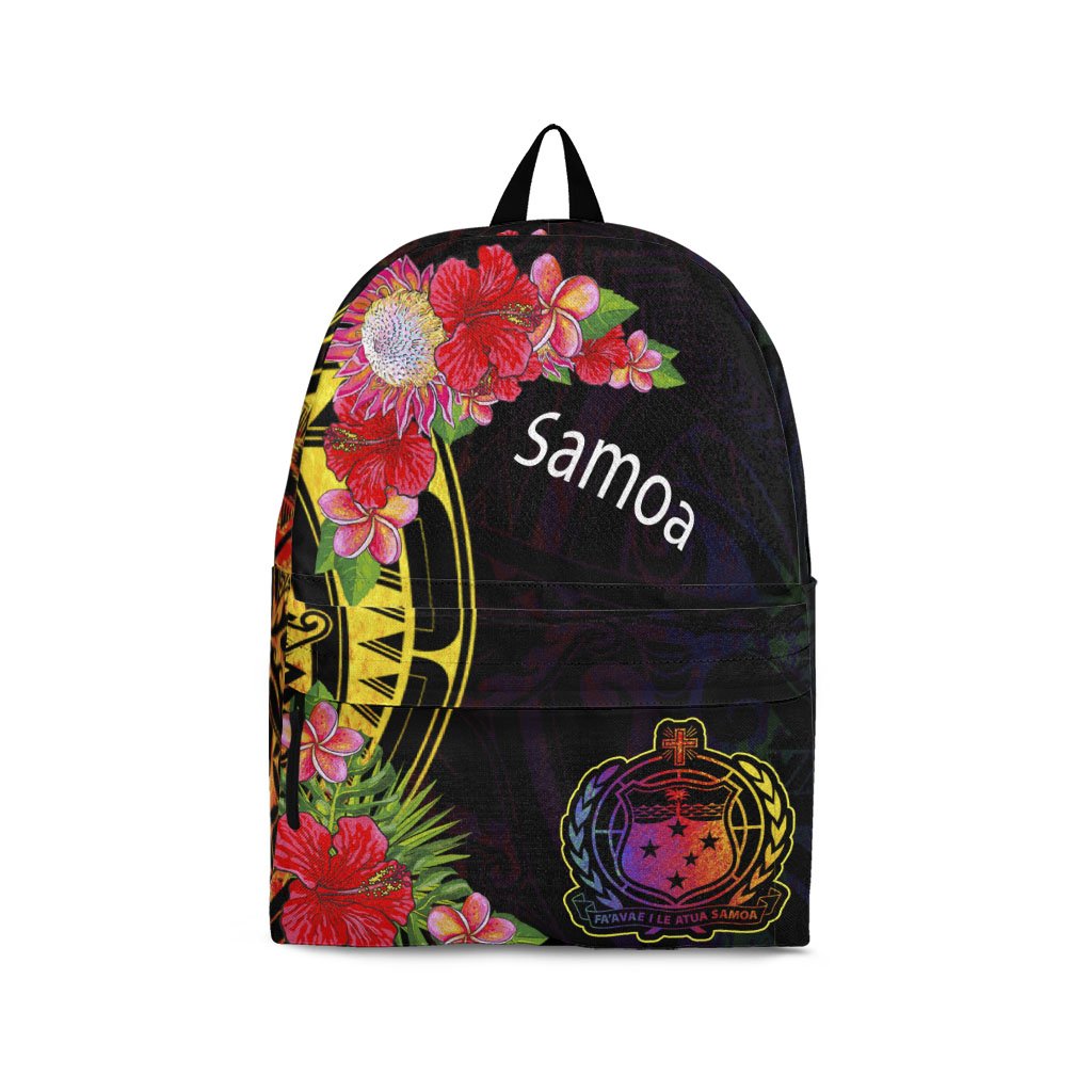 Samoa Backpack - Tropical Hippie Style Black - Polynesian Pride