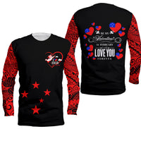 Samoa Valentine Day Couple Long Sleeve Shirt - LT2 No Women - Polynesian Pride