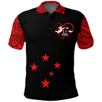 Samoa Valentine Day Couple Polo Shirt LT2 No Men - Polynesian Pride
