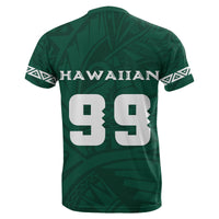 Personalized Polynesian Kakau Hawaii Warrior Football T Shirt - Polynesian Pride