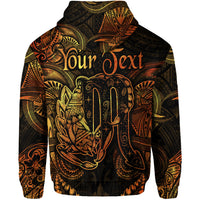 Custom Scorpio Zodiac Polynesian Zip Hoodie Unique Style Gold LT8 - Polynesian Pride
