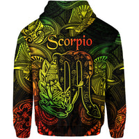 Scorpio Zodiac Polynesian Zip Hoodie Unique Style Reggae LT8 - Polynesian Pride