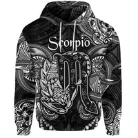 Custom Scorpio Zodiac Polynesian Hoodie Unique Style Black LT8 - Polynesian Pride