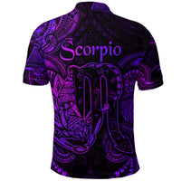 Scorpio Zodiac Polynesian Polo Shirt Unique Style Purple LT8 - Polynesian Pride