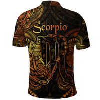 Scorpio Zodiac Polynesian Polo Shirt Unique Style Gold LT8 - Polynesian Pride