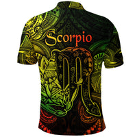 Scorpio Zodiac Polynesian Polo Shirt Unique Style Reggae LT8 - Polynesian Pride