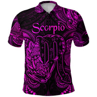 Scorpio Zodiac Polynesian Polo Shirt Unique Style Pink LT8 - Polynesian Pride