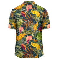 Seamless Tropical Flower Plant And Leaf Pattern Hawaiian Shirt - Polynesian Pride
